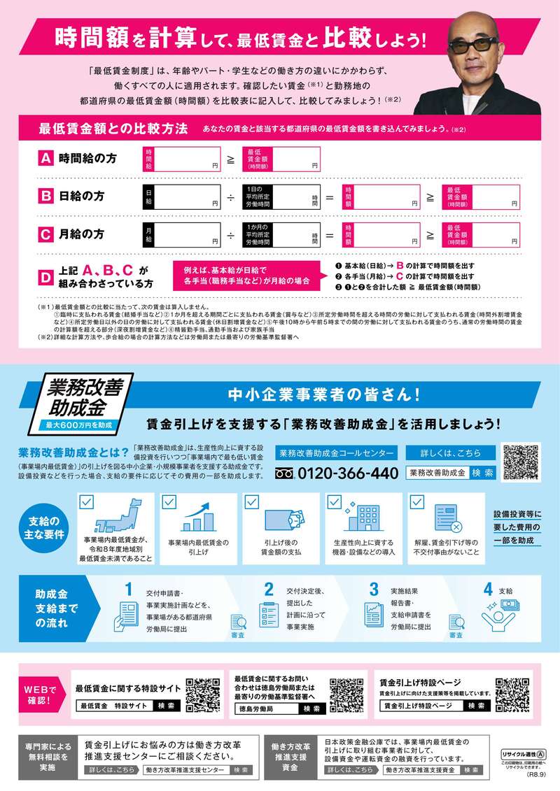 最低賃金引上げのお知らせ（裏）
