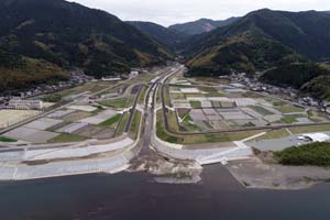 那賀川床上浸水対策特別緊急事業（加茂地区）が完成