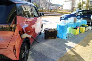 電気自動車を活用した災害連携協定書　締結式