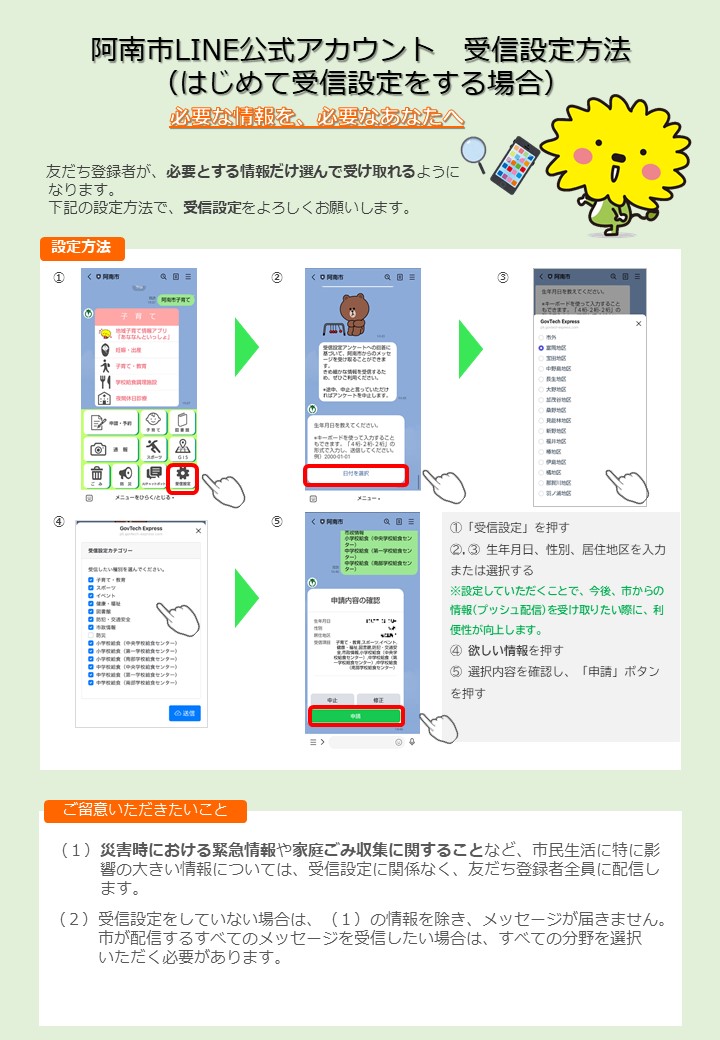 受信設定の新規登録